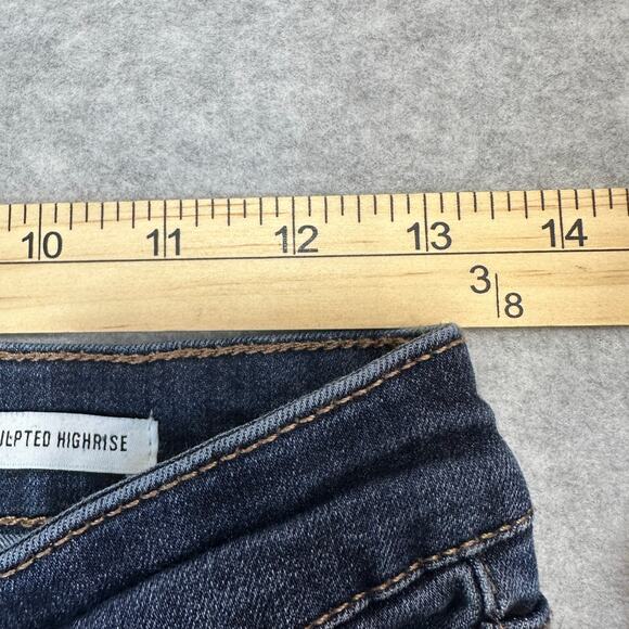 William Rast Jeans Womens 27 Dark Wash Denim Sculpted High Rise Stretchy Raw Hem - Picture 8 of 11